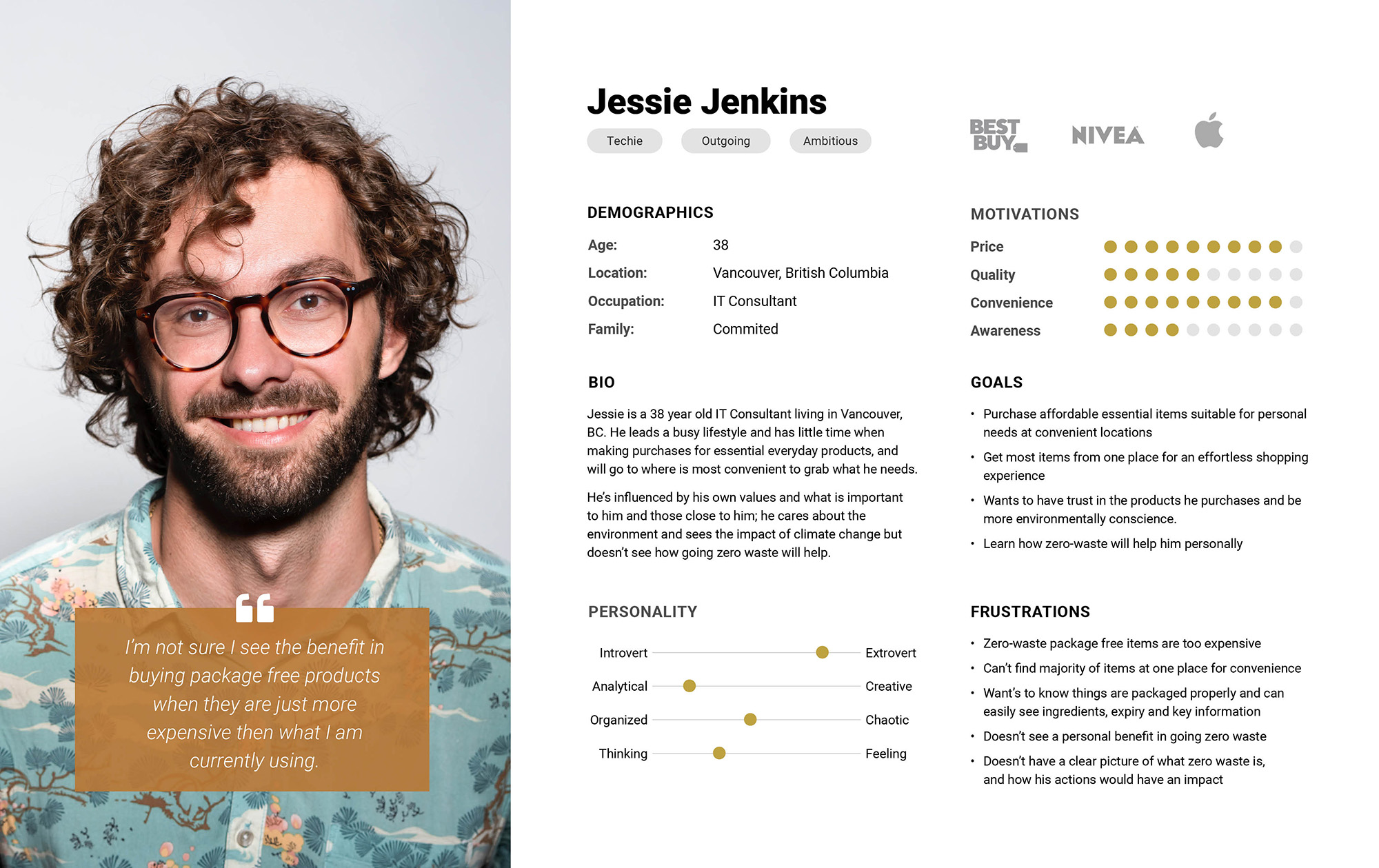 User Persona of Jessie Jenkins